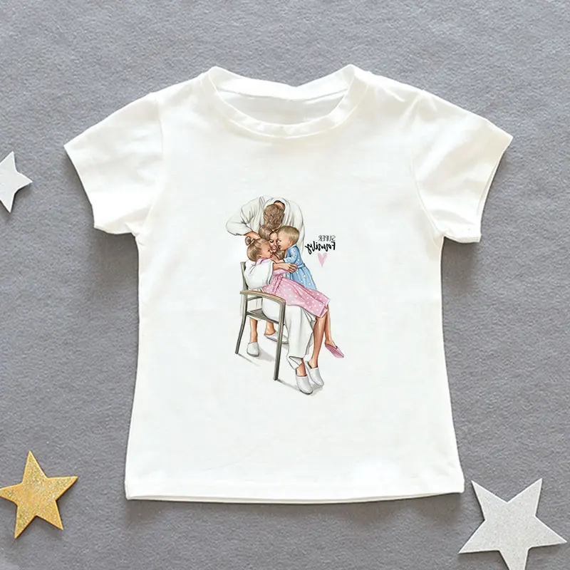 Футболки для мальчиков и девочек с надписью «You Protect The World» и надписью «I Protect Your Mother And Me» Красивые Детские футболки в стиле Харадзюку - Цвет: 2895