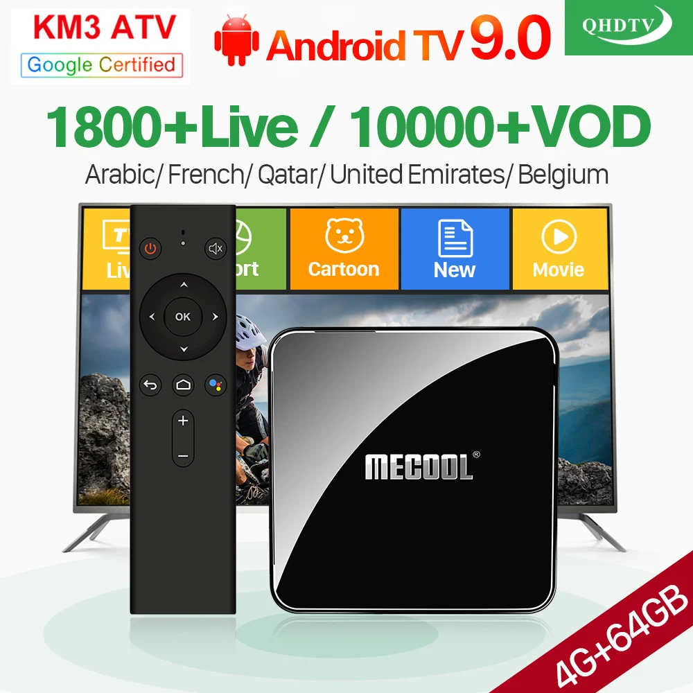 

IPTV France 1 Year IPTV Subscrioption KM3 Android 9.0 Google Home BT Dual-Band WIFI IP TV Arabic Belgium Netherlands Italy IPTV