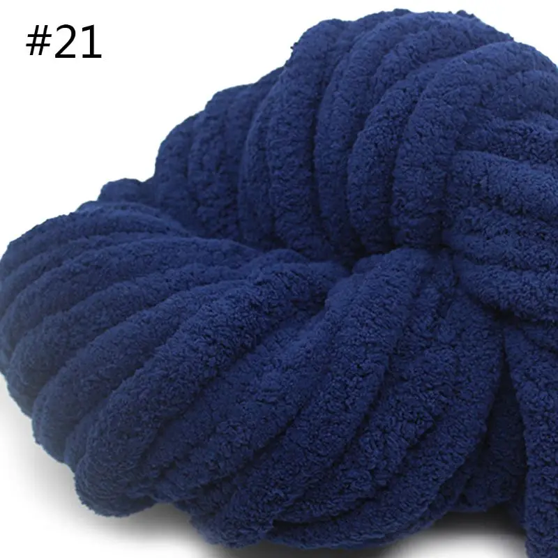 250 г супер мягкое теплое одеяло из синели пряжи DIY грубой шерсти пряжи вязание одеяло M2EF - Цвет: 21