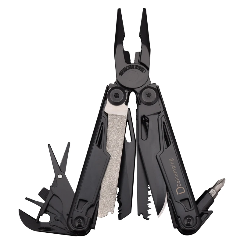 Daicamping DL12 18 In 1 Camping Multitools Clip Multi Pliers Multifunctional 7CR17MOV Folding Knife Tools Swiss Army Multi Knife 4