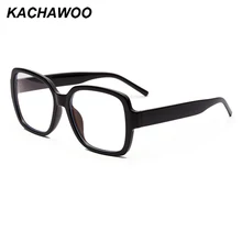 Kachawoo прозрачные очки негабаритных квадратных черный Ретро Стеклянные оправы для дам анти синий большой стиль розовый дропшиппинг