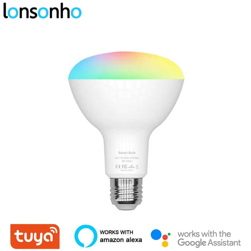 

Lonsonho Smart Wifi Led Light Bulb Lamp 9W 700lm RGB 2700K 6500K Wireless Remote Control Works With Alexa Google Home