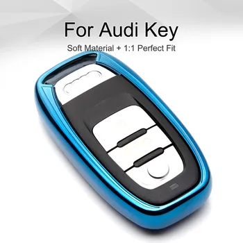

Car Key Cover TPU Key Case Fob Shell For Audi A1 A4 A3 A6 TT Q3 Q7 A4L Anti-drop Protection Holder Car-Styling Car Accessories