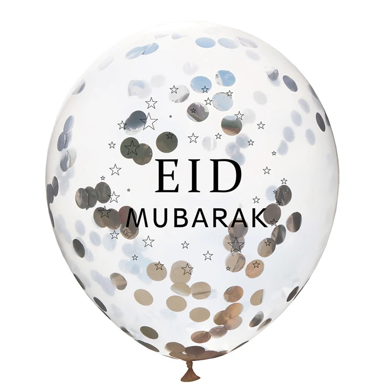 5 шт. смешанные золотые конфетти EID MUBARAK воздушные шары Рамадан Eid украшения Серебро гелиевый баллон для мусульманских Eid вечерние воздушные шары