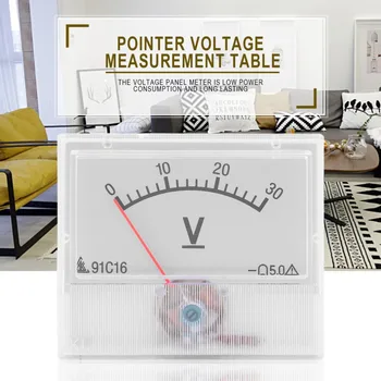 

Professional DC 0-30V Analog Volt Voltage Panel Meter Voltmeter Gauge With Class 2.5 Accuracy Hot Sales