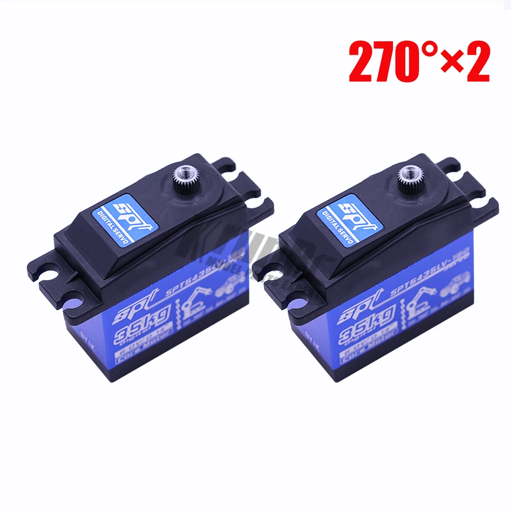 2 pcs 270 1/2/4 шт. SPT 5435lv 35 кг большой крутящий момент цифровой сервопривод тигельные алюминиевые металлические шестерни для RC Самолет, автомобиль, вертолет, части лодки - Цвет: 2 pcs 270