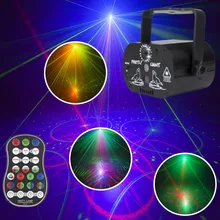 Aliexpress - 69 Patterns RGB Stage Light Music Control Led Disco Light Party Show Laser Projector Lights Effect Lamp With USB Rechargeable