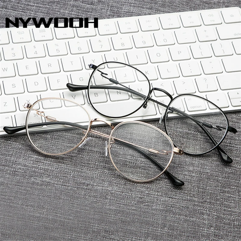 NYWOOH-1-1,5-2-2,5-3-3,5-4-4,5-5-6 очки для близорукости для женщин и мужчин в металлической оправе сверхлегкие очки для близорукости