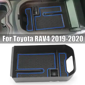 

NEW 1PCS ABS Car Center Console Armrest Storage Box Tray Organizer Anti-Slip Mats for Toyota RAV4 2019 2020