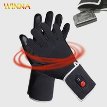 Мягкие бархатные водонепроницаемые перчатки с подогревом, Зимние перчатки для катания на лыжах, сноуборде, велоспорте, мотоцикле, теплые перчатки для сенсорного экрана для мужчин и женщин