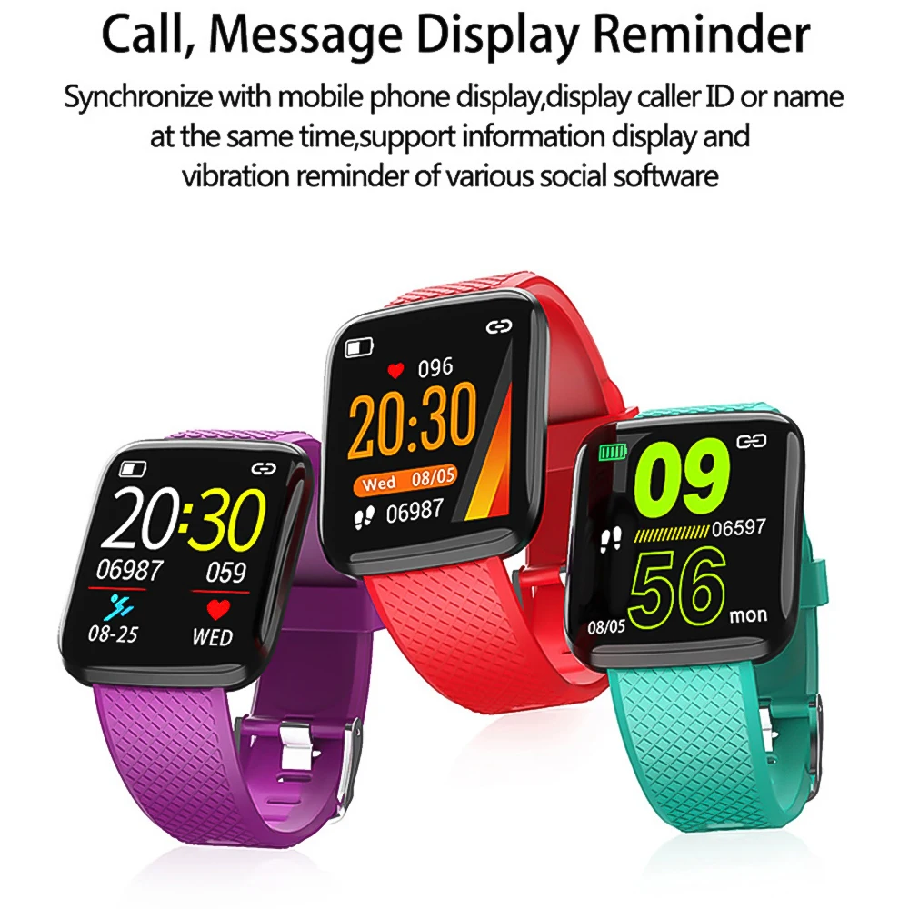 

Smart Bracelet Watch Bluetooth Smart Watch Heart Rate & Oxygen Blood Pressure Sport Fitness Tracker for ios for Android Dropship