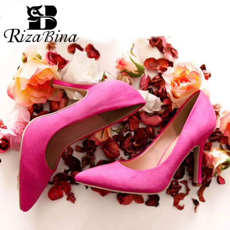 

RIZABINA 9 Color Office Ladies Pumps Sexy Pointed Toe High Heel Shoes Women New Spring Party Wedding Bridals Footwear Size 33-41