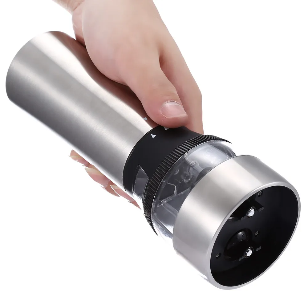 Top Quality 2 In 1 Electric Stainless Steel Pepper Salt Mill Grinder