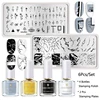 8 Pcs/Set 6ml White Black Nail Art Stamping Polish Kit Gel Nail Polish for Nail Stamping Plates Stamp Template ► Photo 2/6