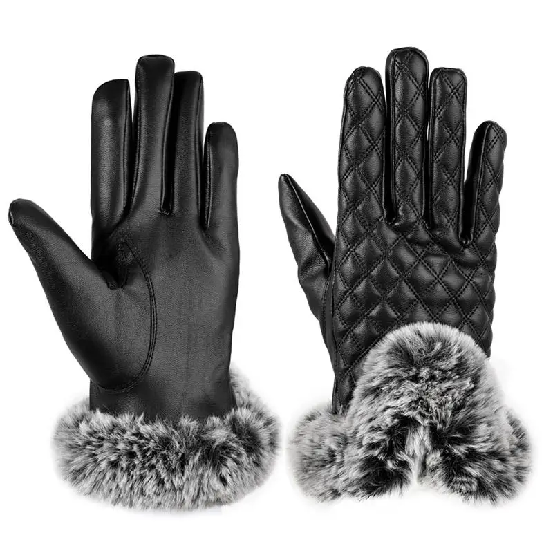 Vbiger женские перчатки с сенсорным экраном зимняя теплая одежда флисовой