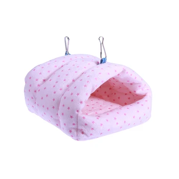 

Small Animal Pet Hamster House Bed Rat Squirrel Guinea Pig Winter Warm Hanging House Cage Hamster Nest 26 x 25 x 24cm