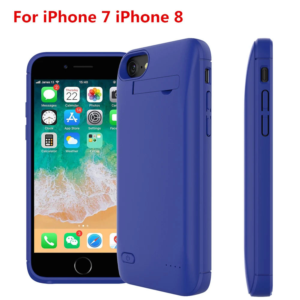 iPhone 7 iPhone 8 Для iPhone 11 11 Pro 11 Pro Max 5 5S SE 5SE 6 6s 7 8 Plus Xr X Xs Max чехол для зарядного устройства 4000 мАч Внешний Аккумулятор Чехол для аккумулятора Funda - Цвет: iPhone 7 iPhone 8