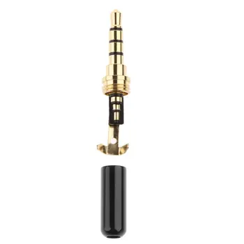 

4 x DIY 3.5mm Jack Plug Male Head Converter Headphone Replacement Parts Gold Plated Earphone DIY Plug
