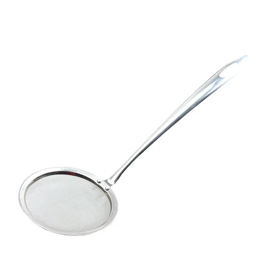 

2018 New Arrival Silver Color Stainless Steel Fine Mesh Wire Oil Skimmer Strainer Kitchen Cooking tools drop shipping