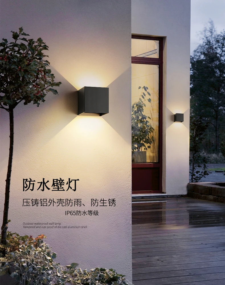 Led Wall Light IP65 4W 6W 8W 10W 12W Waterproof Outdoor indoor Led Wall Lamp modern Aluminum AC90~260V Porch Light modern wall lights