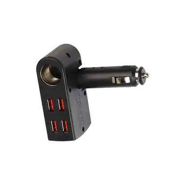 

4* port car usb adapter portable car charger cigarette lighter usb socket in car extension accessories