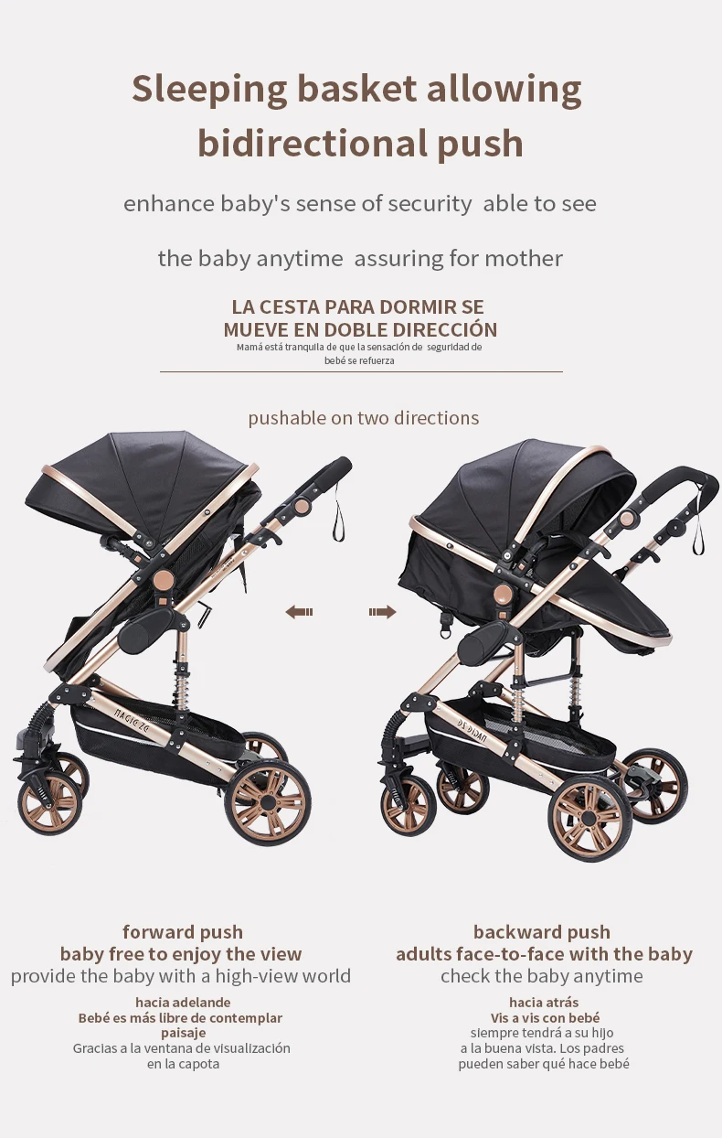 Baby Stroller 3 1 Newborn Luxury Portable High Landscape 4 Aliexpress