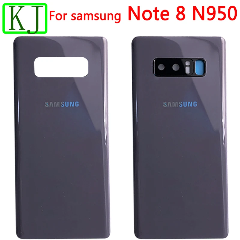 Для samsung Galaxy Note 8 G950 Корпус задняя крышка батареи с оправа объектива камеры стеклянная панель чехол для note8 задняя крышка корпуса