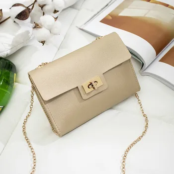 

Fashion lock chain small square bag 2020 Japanese and Korean style personality single shoulder female bag oblique mini bag