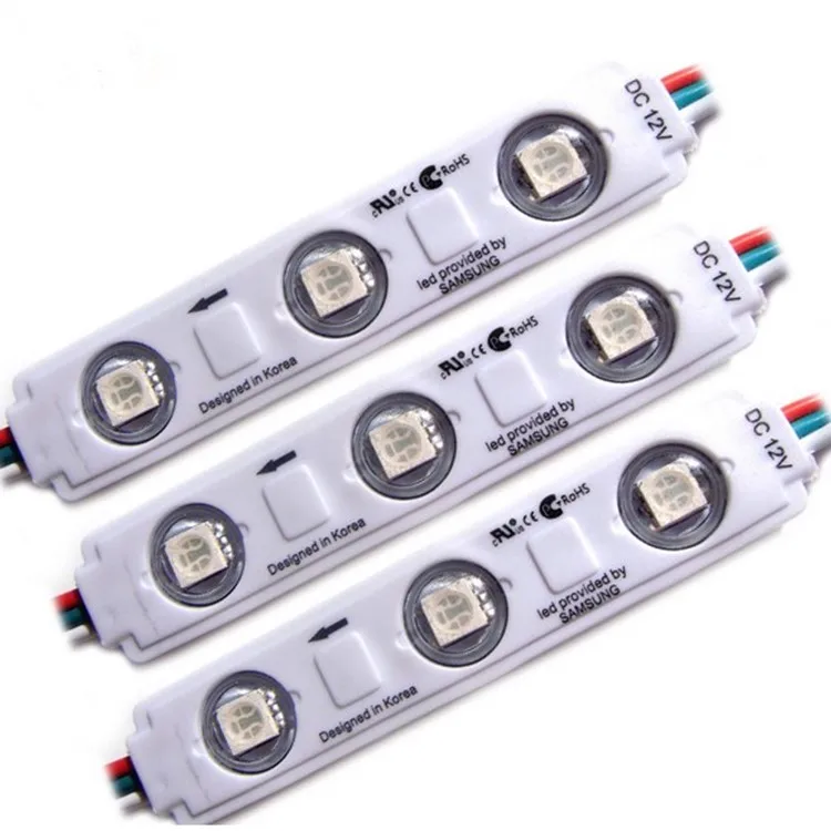 

LED module light for sign letters with lens SMD 5050 RGB DC12V 3led 0.72W WS 2811 UCS1903 compatible