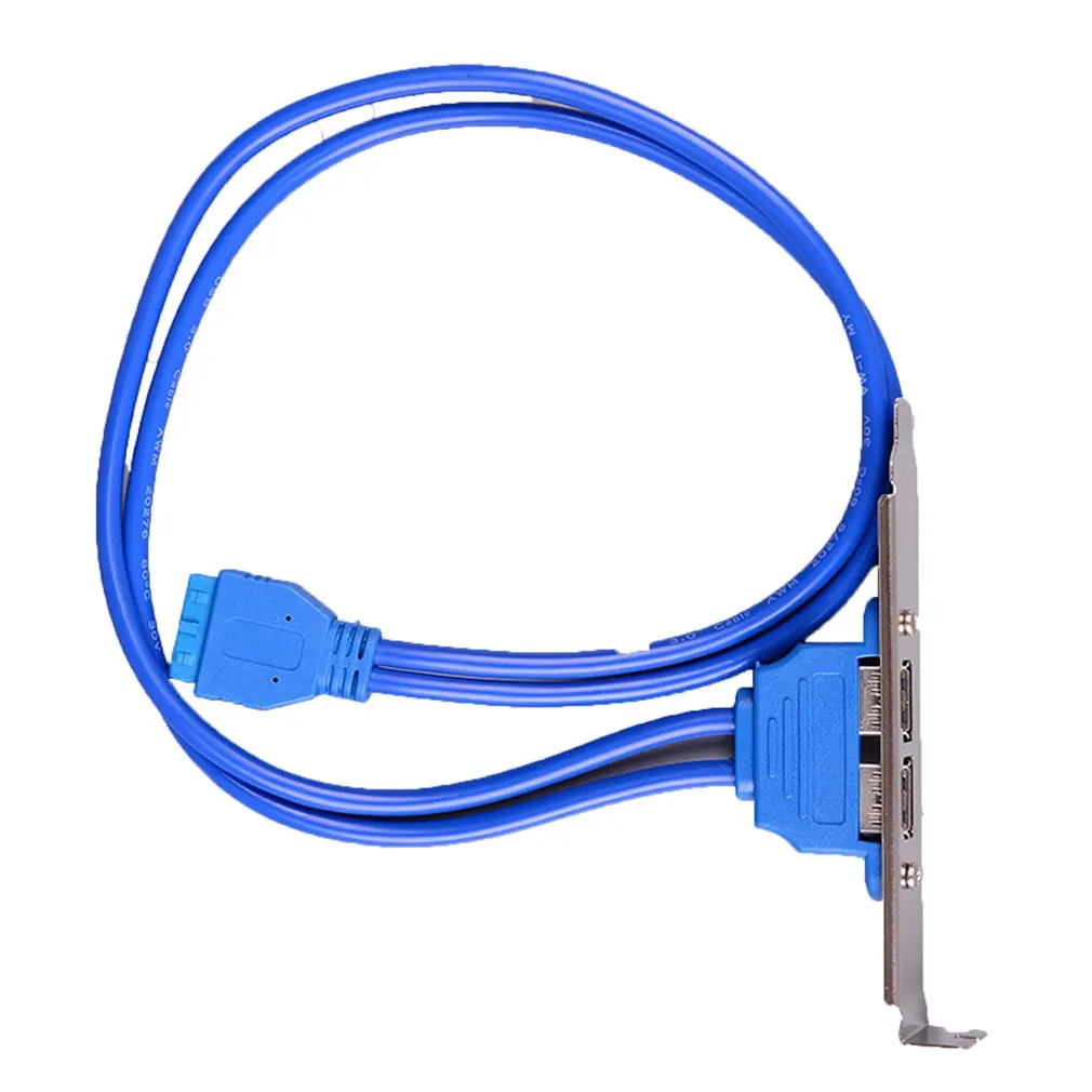 USB 3,0 обратно Панель скользящая Скоба для 20-контактный разъем кабеля 2-Порты и разъёмы супер-Скорость USB 3,0 5 ГБ/сек. USB 3,0 хост и устройство