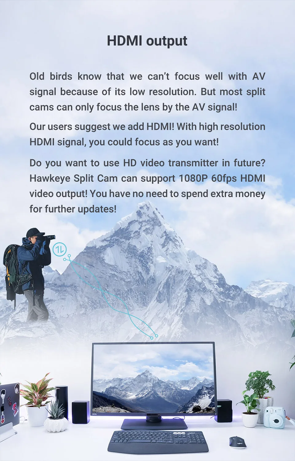 Hawkeye Светлячок Сплит FPV камера 4K 160 градусов HD Запись DVR WDR одноплатный Встроенный микрофон низкая задержка ТВ для RC FPV Дрон