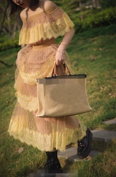 

2020 summer woman yellow long dress off shoulder sexy lace dresses