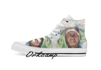 

Waiting to leave Custom Casual High Top lace-up Canvas shoes sneakers Drop shipping