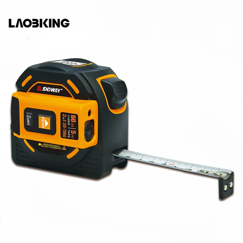 

1PC Laser Ranging Tape Range Finder Infrared High Precision Measuring Tool Laser Scale 5m Electronic Scale With High Quality