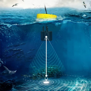 

Yellow Fish finder Water Depth 100M Alarm Sonar sensor Fishing Backlight