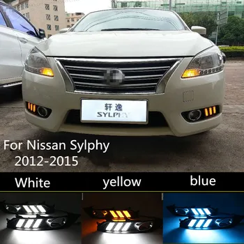 

1 Set drl For Nissan Sylphy sentra 2013 2014 2015 LED DRL Daytime Running Lights Daylight Fog light cover headlamp