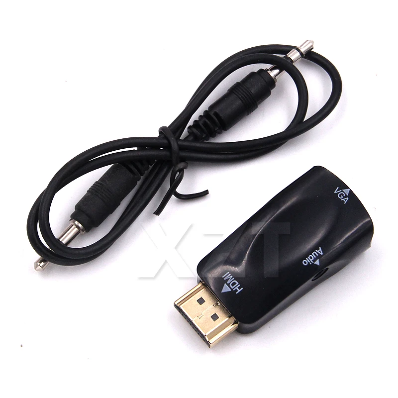 HDMI к VGA адаптер аудио кабель конвертер мужчин и женщин поддержка для ПК ноутбук с HDTV планшет поддержка 1080P HDTV адаптер