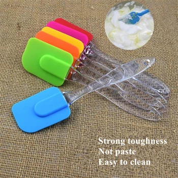 

1Pc Pastry Tools Silicone Spatula Baking Scraper Cream Butter Handled Cake Spatula Cooking Cake Brushes Kitchen Utensil