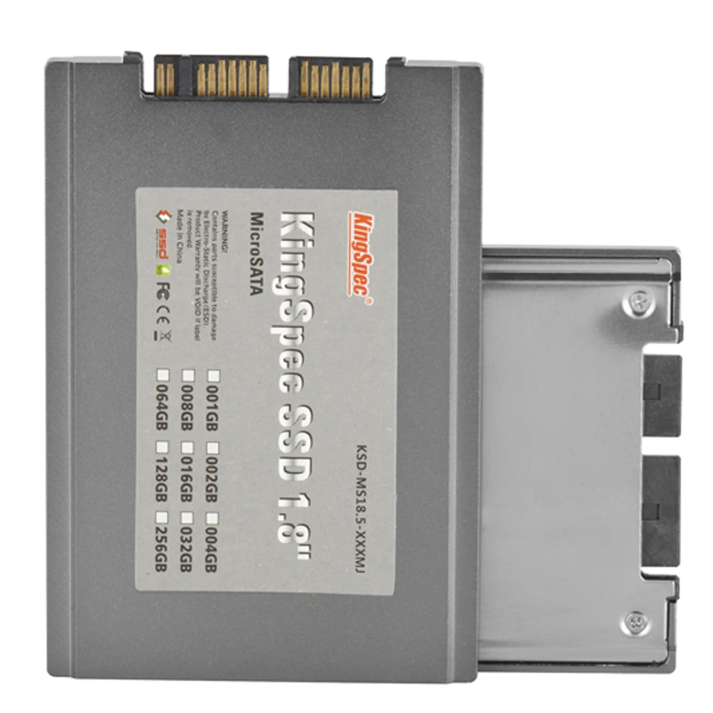 KingSpec KSD-MS18.5-008MJ 1.8 inch Micro-SATA 8GB Solid State Drive MLC SSD
