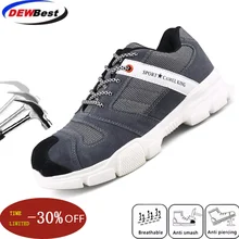 Мужская Рабочая защитная обувь со стальным носком, Lightwieght, дышащая, против разбивания, против проколов, строительная защитная обувь