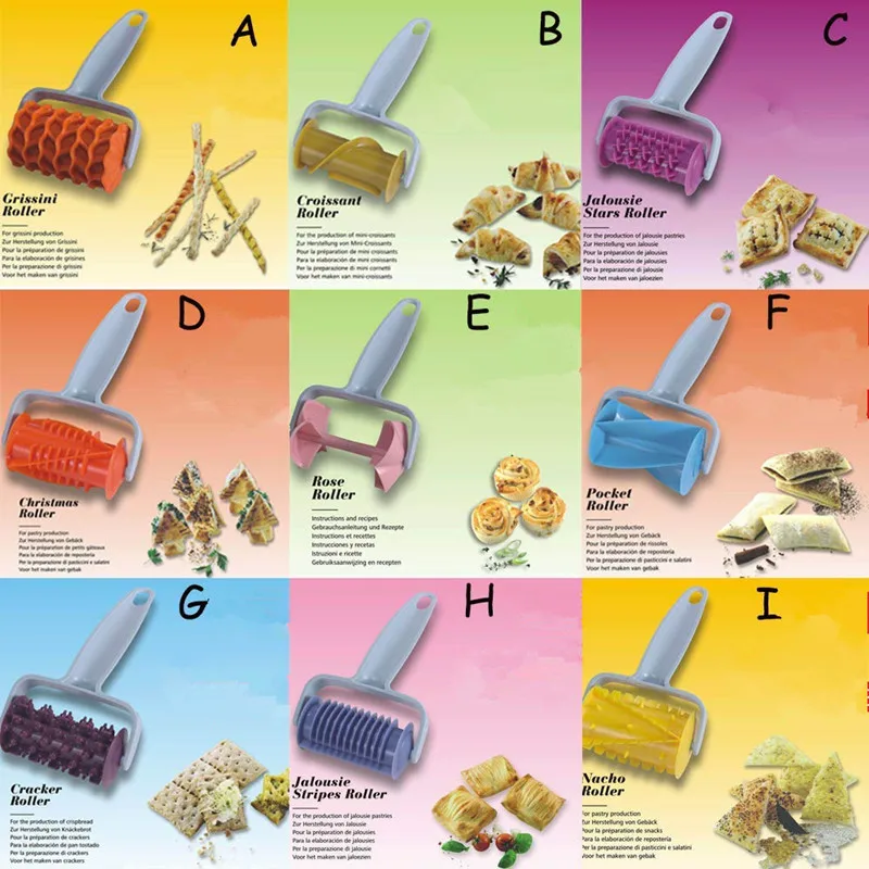 

MOM'S HAND DIY Cookie Cutter Roller Baking Tools Dough Roller Lattice Cutter Cookie Cutter Rolling Biscuit Cutting Pastry Blade