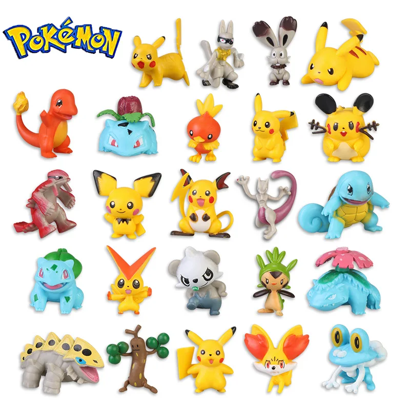 Коллекция кукол-фигурок покемонов Пикачу мультяшная серия аниме модель