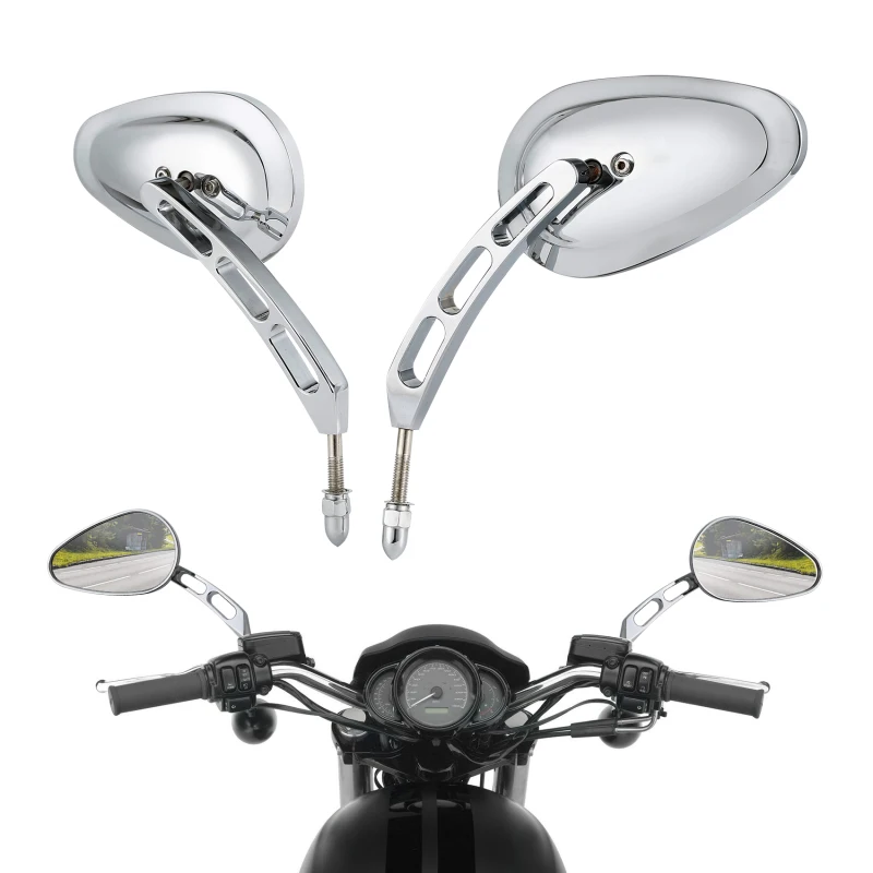 

Motorcycle Rear View Mirror Side Mirrors For Harley Touring FLHR Road Glide Heritage Softail Classic FLSTC FLHTCU Sportster 1200