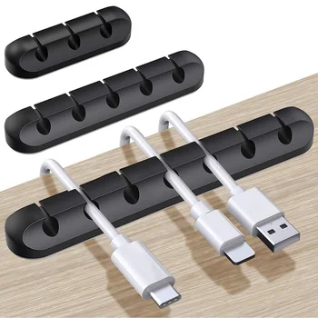 

Cable Clips Organizer Silicone USB Cable Winder Flexible Cable Management Clips Cable Holder For Mouse Headphone Earphone
