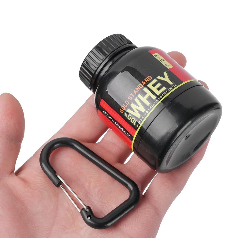 100/200ml Portable Mini Protein Powder Bottle Medicine Holder Advertising  Health Funnel Sports Storage Bottles Save