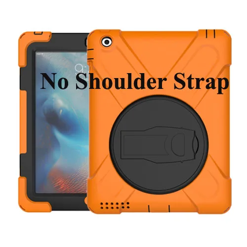 Для iPad 2/3/4 iPad 3 iPad 4 9,7 дюймов чехол для планшета, детская безопасная прочная сверхмощная Противоударная вращающаяся подставка защитный чехол - Цвет: Оранжевый