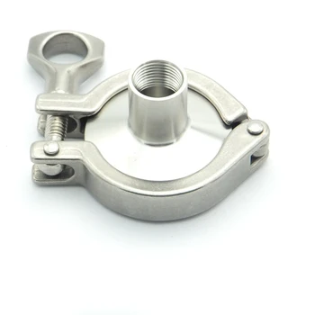 

304 Stainless Steel Sanitary Pipe Fitting Set 1/4" BSP Female Thread Ferrule + 1/2" Tri Clamp + Silicon Gasket + End Cap