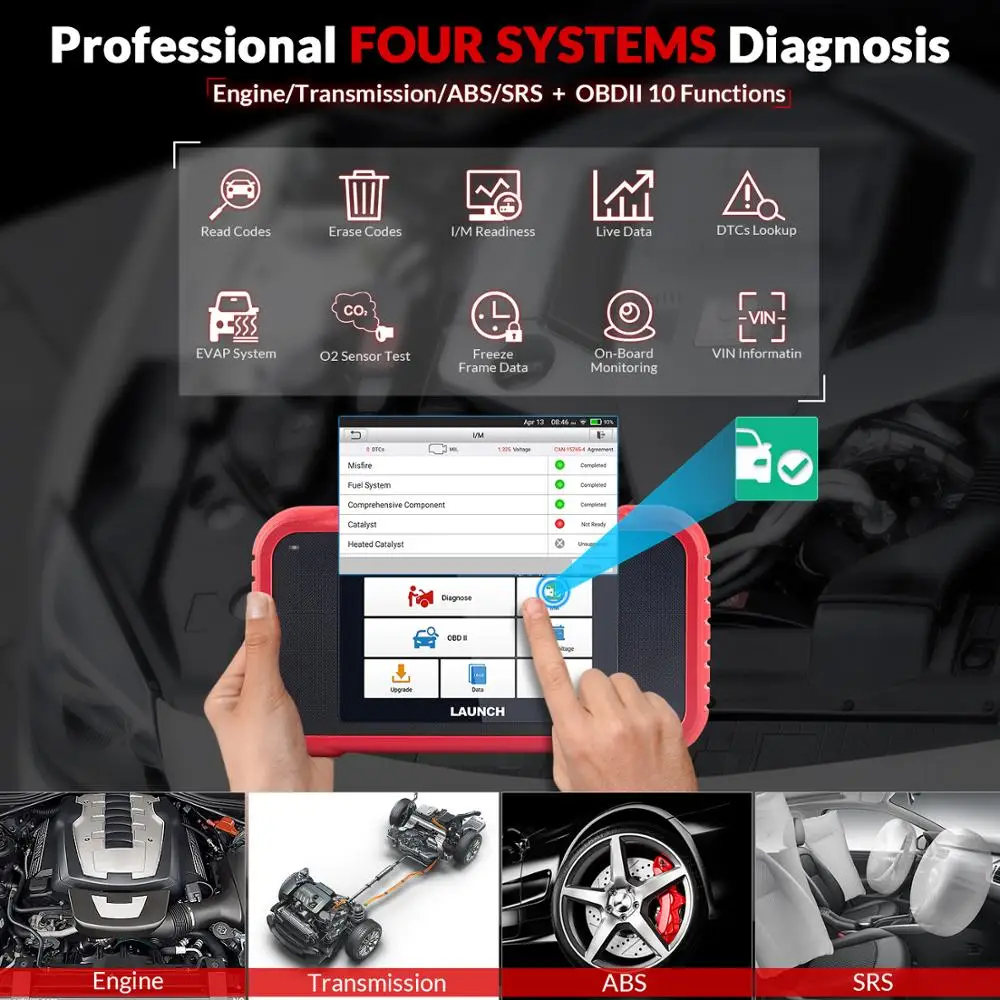 LAUNCH CRP123E OBD2 сканер Инструменты для двигателя ABS подушка безопасности SRS коробка