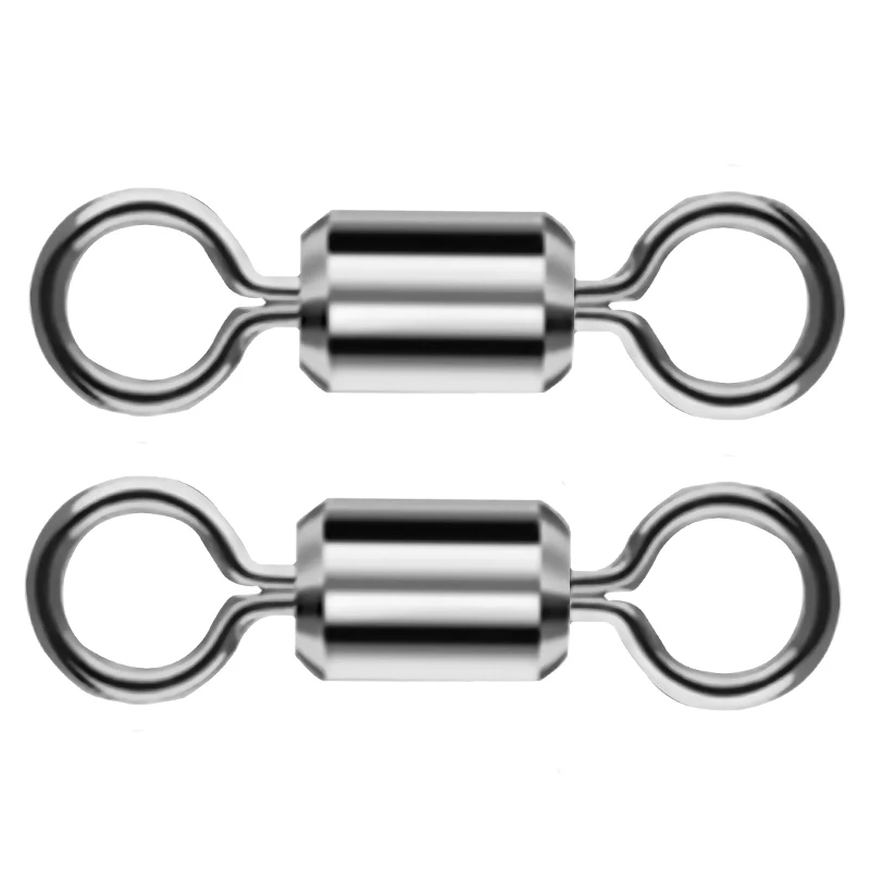 Ardea 30PCS/Lot Ball Bearing Swivel Solid Rings Fishing Connector Ocean Boat Fishing Hooks Quick Fast Link Connector