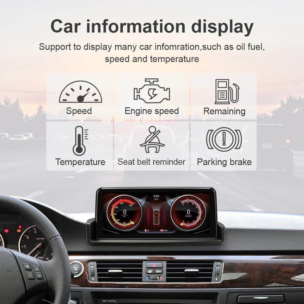 EBILAEN Car Multimedia Player for BMW E90 E91 E92 E93 Android 10.0 Autoradio Navigation 10.25' Headunit Screen Idrive Carplay